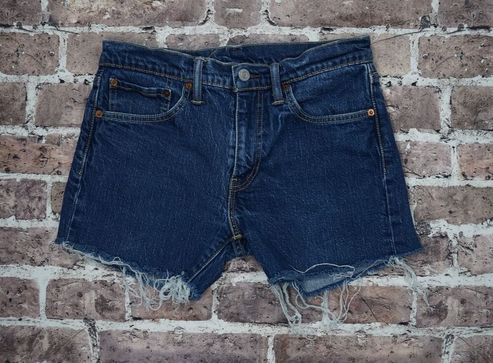 Levi 511 Cut Off Shorts Womens Tagged 31 Shrunk Fits Like 28 Classic Boyfriend